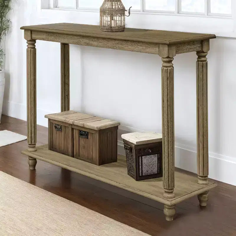 Galano Wood Console de Ferme à 2 Niveaux 35,4 L 11,8 P 30,2 H