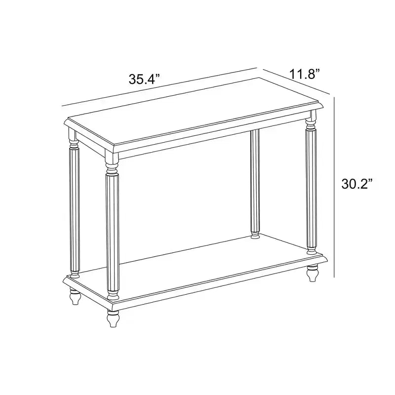 Galano Wood Console de Ferme à 2 Niveaux 35,4 L 11,8 P 30,2 H