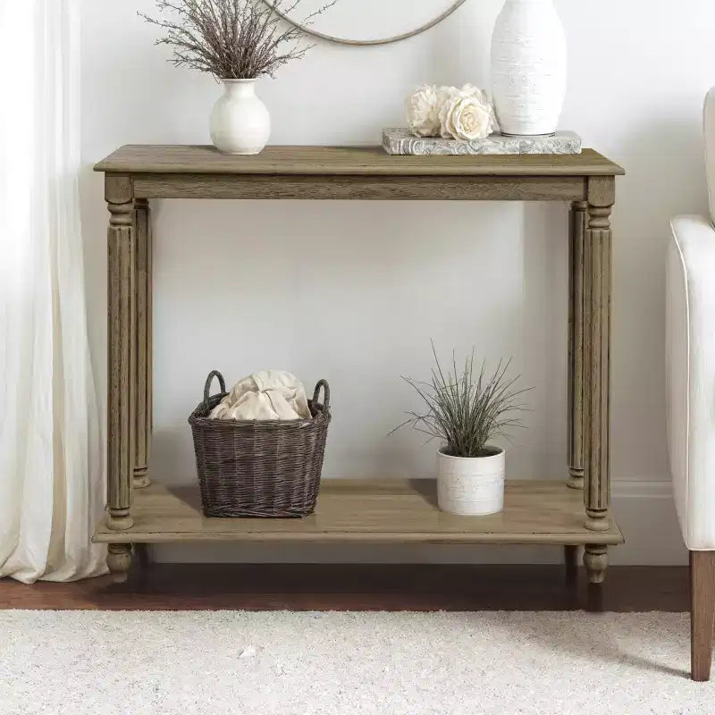 Galano Wood Console de Ferme à 2 Niveaux 35,4 L 11,8 P 30,2 H