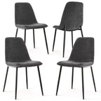 Ensemble de salle à manger moderne 5 pièces, table rectangulaire de 150 cm avec 4 chaises rembourrées, meubles pour petits espaces de cuisine et salle à manger - Panipeachy
