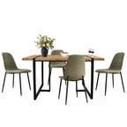 Ensemble de salle à manger moderne 5 pièces, table rectangulaire de 150 cm avec 4 chaises rembourrées, meubles pour petits espaces de cuisine et salle à manger - Panipeachy