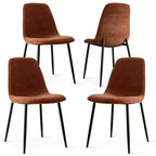 Ensemble de salle à manger moderne 5 pièces, table rectangulaire de 150 cm avec 4 chaises rembourrées, meubles pour petits espaces de cuisine et salle à manger - Panipeachy
