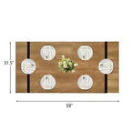 Ensemble de salle à manger moderne 5 pièces, table rectangulaire de 150 cm avec 4 chaises rembourrées, meubles pour petits espaces de cuisine et salle à manger - Panipeachy