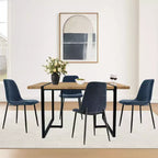 Ensemble de salle à manger moderne 5 pièces, table rectangulaire de 150 cm avec 4 chaises rembourrées, meubles pour petits espaces de cuisine et salle à manger - Panipeachy