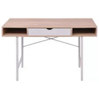 vidaXL Bureau avec 1 tiroir Chêne et Blanc