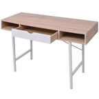 vidaXL Bureau avec 1 tiroir Chêne et Blanc