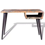 vidaXL Bureau en Bois de Récupération avec Pieds en Fer