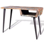 vidaXL Bureau en Bois de Récupération avec Pieds en Fer