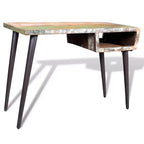 vidaXL Bureau en Bois de Récupération avec Pieds en Fer