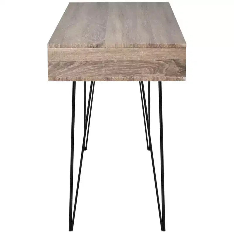 vidaXL Bureau avec 2 compartiments Gris