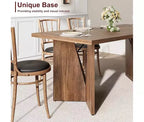 Table à manger rectangulaire de 180 cm pour 6-8 personnes, grande table de cuisine de style ferme, table de dîner en bois avec plateau épaissi et pieds plats robustes