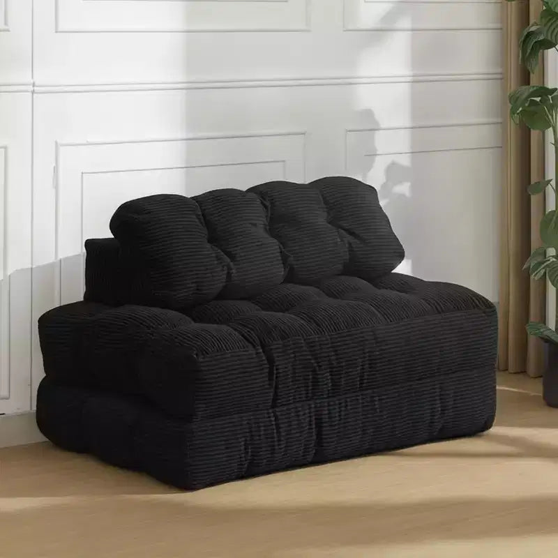 COZONY Canapé-lit pliant 3 en 1, chaise de sol pliable avec oreiller, futon de sol en velours côtelé, lit pliant en mousse déchiquetée pour salon/chambre à coucher