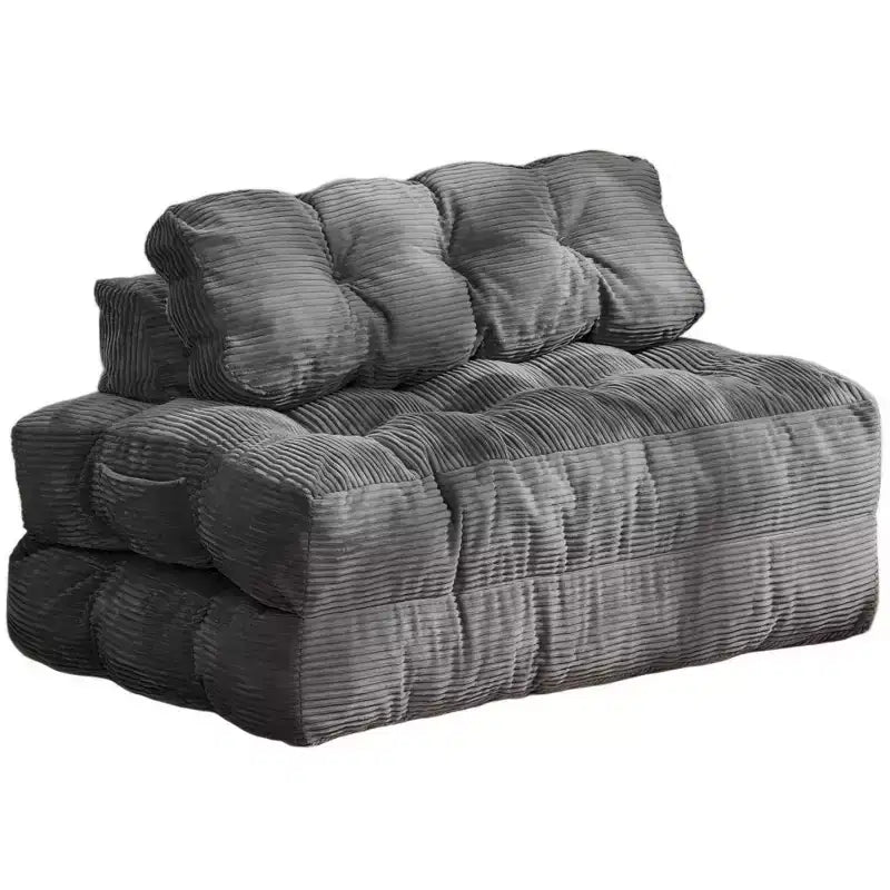 COZONY Canapé-lit pliant 3 en 1, chaise de sol pliable avec oreiller, futon de sol en velours côtelé, lit pliant en mousse déchiquetée pour salon/chambre à coucher