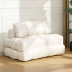 COZONY Canapé-lit pliant 3 en 1, chaise de sol pliable avec oreiller, futon de sol en velours côtelé, lit pliant en mousse déchiquetée pour salon/chambre à coucher