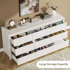 Commode à 9 tiroirs pour chambre à coucher, grande commode moderne, grand organisateur de rangement en bois pour salon, couloir, entrée