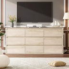 Commode à 9 tiroirs pour chambre à coucher, grande commode moderne, grand organisateur de rangement en bois pour salon, couloir, entrée