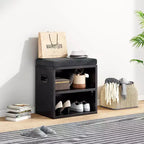 Banc de rangement pour chaussures Okak moderne avec cadre en bois et siège rembourré doux, petit banc d'appoint pour l'entrée, la chambre