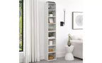 TUYOHW Étagère haute à 8 niveaux, meuble de rangement étroit en cubes, étagère de présentation avec étagères réglables, bibliothèques verticales pour salon, bureau
