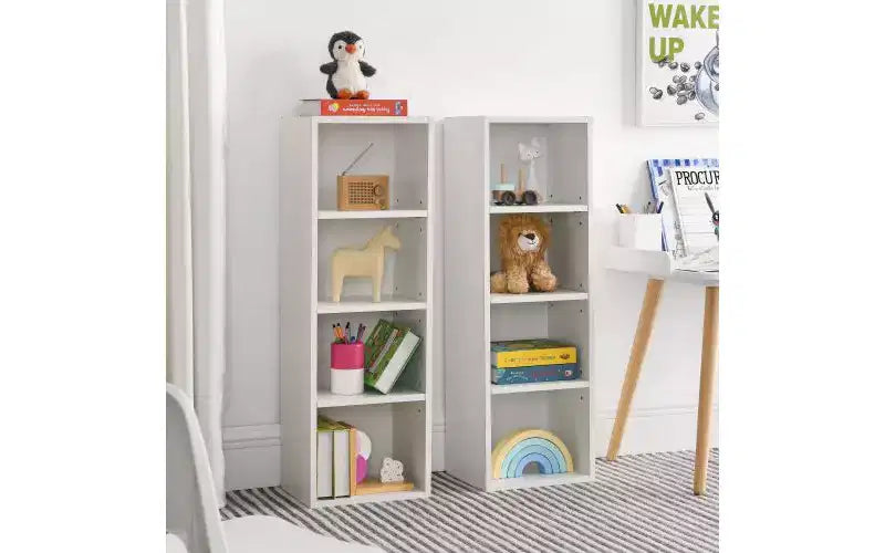 TUYOHW Étagère haute à 8 niveaux, meuble de rangement étroit en cubes, étagère de présentation avec étagères réglables, bibliothèques verticales pour salon, bureau