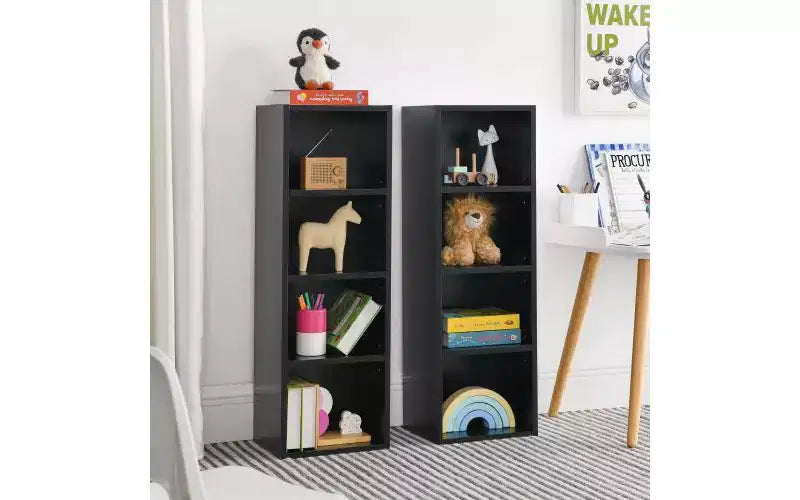 TUYOHW Étagère haute à 8 niveaux, meuble de rangement étroit en cubes, étagère de présentation avec étagères réglables, bibliothèques verticales pour salon, bureau