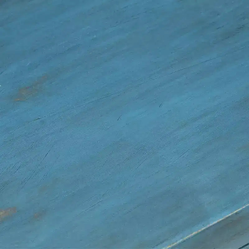 vidaXL Table de chevet - Table de nuit avec rangement - Bois de manguier massif - Bleu - 15,7x11,8x19,7 - Style vintage - Chambre/Bureau/Salon