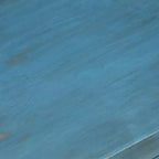 vidaXL Table de chevet - Table de nuit avec rangement - Bois de manguier massif - Bleu - 15,7x11,8x19,7 - Style vintage - Chambre/Bureau/Salon