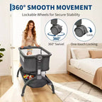 Moïse pour bébé, cododo 3 en 1 réglable avec roulettes et moustiquaire, moïse portable de chevet pour nouveau-né et tout-petit, utilisation à domicile