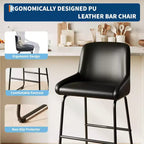 GustoWave Tabourets de bar en cuir PU hauteur comptoir, lot de 4 pour îlot de cuisine, comptoir
