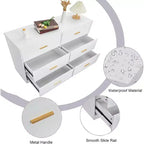 Commode à 6 tiroirs, commode de rangement moderne à structure durable avec tiroirs profonds, dispositif anti-basculement pour la maison, le bureau, le salon
