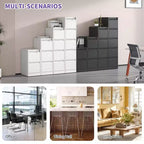VIYET 52H Classeur vertical en métal blanc à 4 tiroirs avec serrure, armoire de classement en acier pour bureau à domicile, compatible avec les documents A4/légaux/lettre
