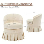 Chaise de salle à manger rembourrée, Fauteuil moderne du milieu du siècle, Tabouret de coiffeuse, Canapé simple confortable pour chambre à coucher, salon, salle à manger, Beige
