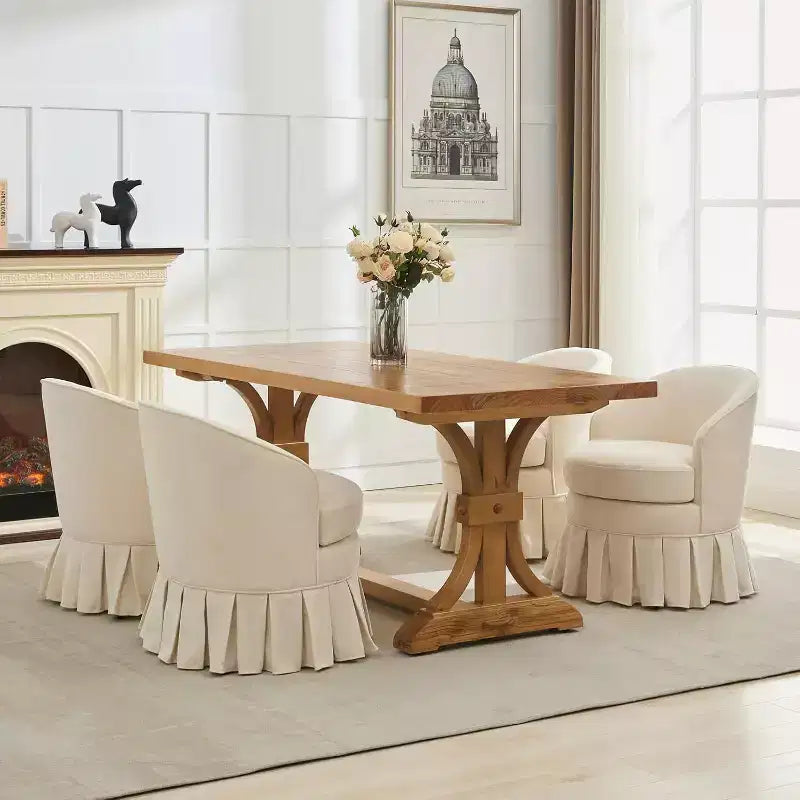 Chaise de salle à manger rembourrée, Fauteuil moderne du milieu du siècle, Tabouret de coiffeuse, Canapé simple confortable pour chambre à coucher, salon, salle à manger, Beige