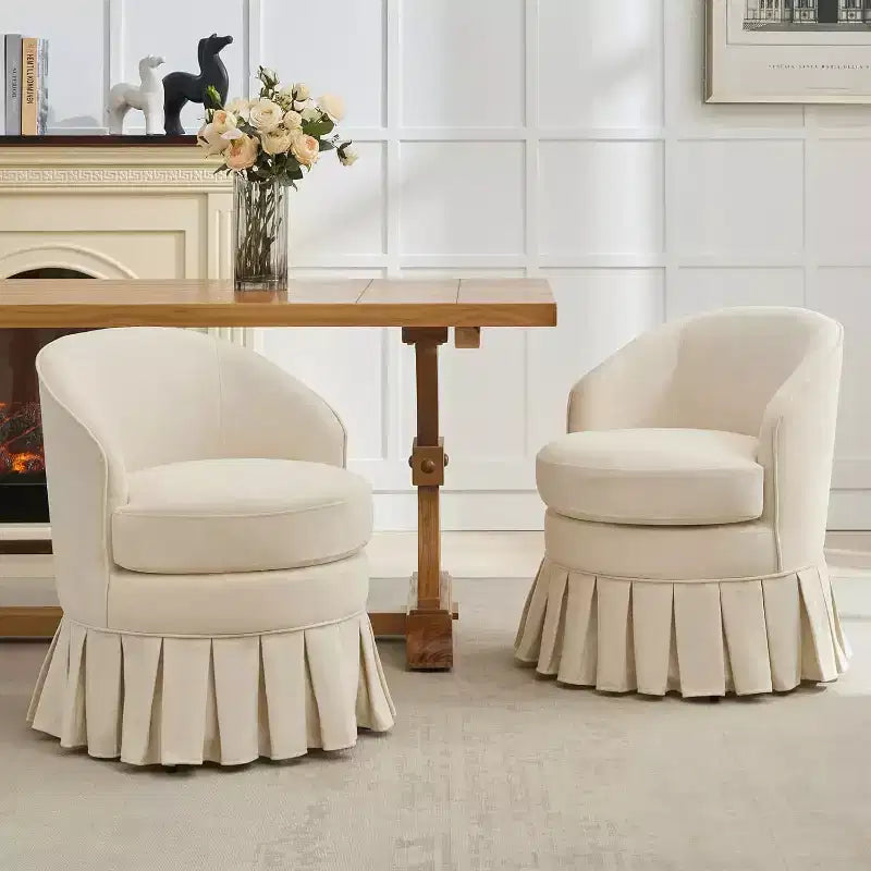 Chaise de salle à manger rembourrée, Fauteuil moderne du milieu du siècle, Tabouret de coiffeuse, Canapé simple confortable pour chambre à coucher, salon, salle à manger, Beige