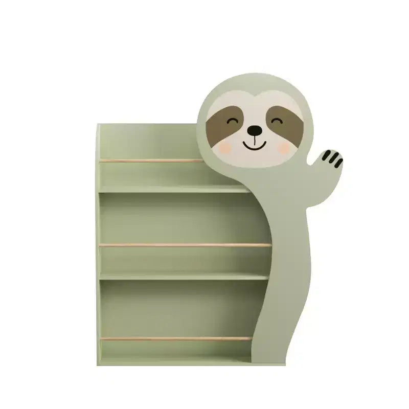 Étagère à Livres pour Enfants Paresseux, Présentoir à Livres Frontal pour Tout-petits avec 3 Niveaux, Design Animal Mignon, Étagère à Livres en Bois pour Chambre d'Enfant ou Salle de Jeux