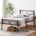 Twin Bed Frames for Kids, Platform Metal Bed Frame with Headboard & Footboard,Heavy Duty Bed Slats Support, No Box Spring Needed,Noise Free,Black