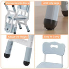 Lot de 2 chaises pour enfants, chaise en plastique réglable en hauteur sur 3 niveaux pour enfants (2-6 ans) - Idéal pour la maison, la salle de classe et la crèche