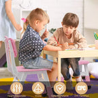 Lot de 2 chaises pour enfants, chaise en plastique réglable en hauteur sur 3 niveaux pour enfants (2-6 ans) - Idéal pour la maison, la salle de classe et la crèche