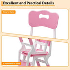 Lot de 2 chaises pour enfants, chaise en plastique réglable en hauteur sur 3 niveaux pour enfants (2-6 ans) - Idéal pour la maison, la salle de classe et la crèche