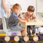 Lot de 2 chaises pour enfants, chaise en plastique réglable en hauteur sur 3 niveaux pour enfants (2-6 ans) - Idéal pour la maison, la salle de classe et la crèche