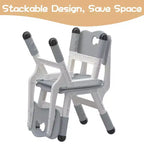 Lot de 2 chaises pour enfants, chaise en plastique réglable en hauteur sur 3 niveaux pour enfants (2-6 ans) - Idéal pour la maison, la salle de classe et la crèche