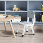 Lot de 2 chaises pour enfants, chaise en plastique réglable en hauteur sur 3 niveaux pour enfants (2-6 ans) - Idéal pour la maison, la salle de classe et la crèche
