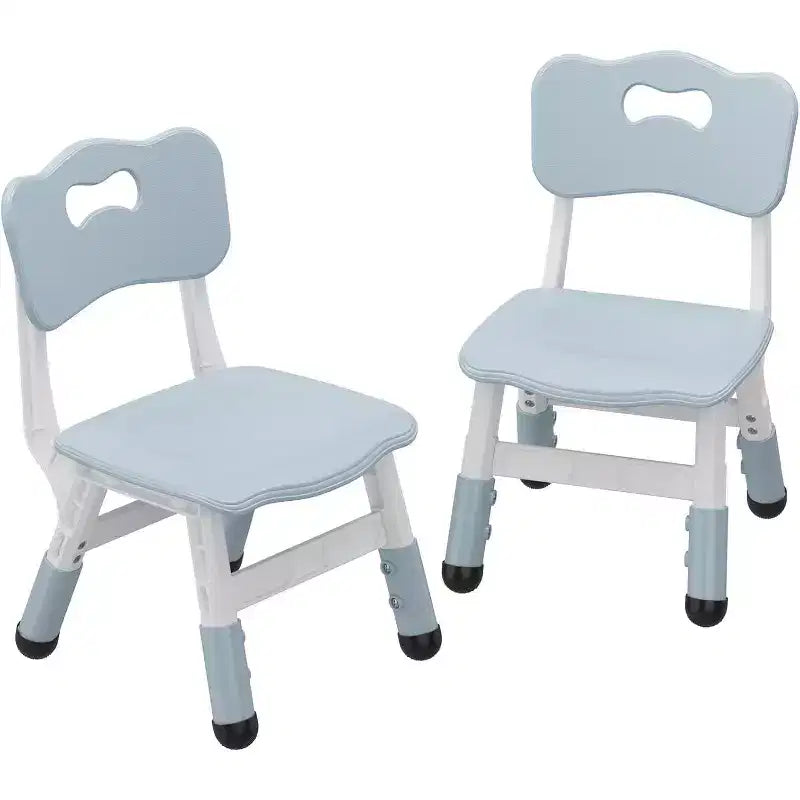 Lot de 2 chaises pour enfants, chaise en plastique réglable en hauteur sur 3 niveaux pour enfants (2-6 ans) - Idéal pour la maison, la salle de classe et la crèche