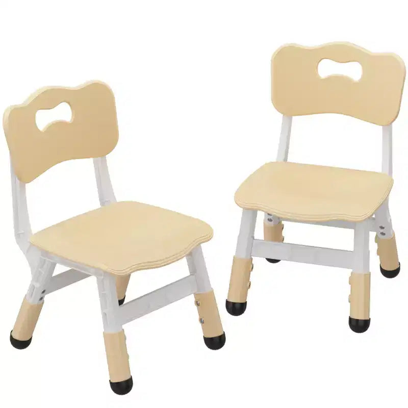 Lot de 2 chaises pour enfants, chaise en plastique réglable en hauteur sur 3 niveaux pour enfants (2-6 ans) - Idéal pour la maison, la salle de classe et la crèche