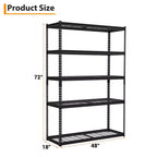 Étagère de garage robuste, étagères de rangement réglables, étagères métalliques durables pour l'organisation de garage, sous-sol, atelier, entrepôt