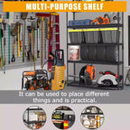 Étagère de garage robuste, étagères de rangement réglables, étagères métalliques durables pour l'organisation de garage, sous-sol, atelier, entrepôt