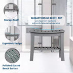 Banc de douche, tabouret de douche étanche en PEHD de 52,3 cm, chaise de salle de bain de 181 kg avec étagère de rangement, chaise de salle de bain antidérapante pour personnes âgées