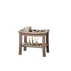 Banc de douche, tabouret de douche étanche en PEHD de 52,3 cm, chaise de salle de bain de 181 kg avec étagère de rangement, chaise de salle de bain antidérapante pour personnes âgées