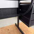 JVNOXKKTable à dessin réglable en hauteur, idéale pour les travaux manuels, la lecture et l'écriture, avec tabouret et 3 tiroirs de rangement. Noire.