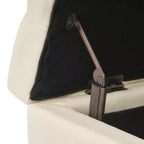 Banc de rangement Okak avec capitonnage et surpiqûres en losanges, banc de bout de lit avec pieds robustes, banc de rangement pour salon