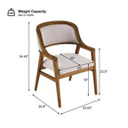 Christopher Knight Home Vera Chaises de salle à manger capitonnées en hévéa de style milieu de siècle (lot de 4)